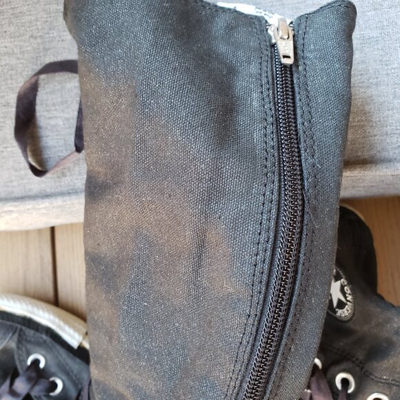 EUC CTAS Converse Knee Hi 519811F Rockabilly Gothic Jet Black (5.5) KICKS - Picture 10 of 12